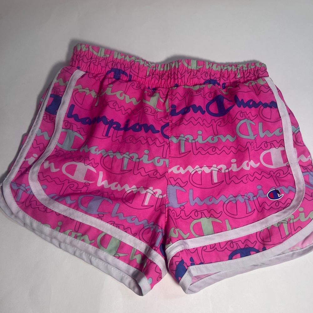 Girls Champion Pink Athletic Running Shorts Girl Size 7/8